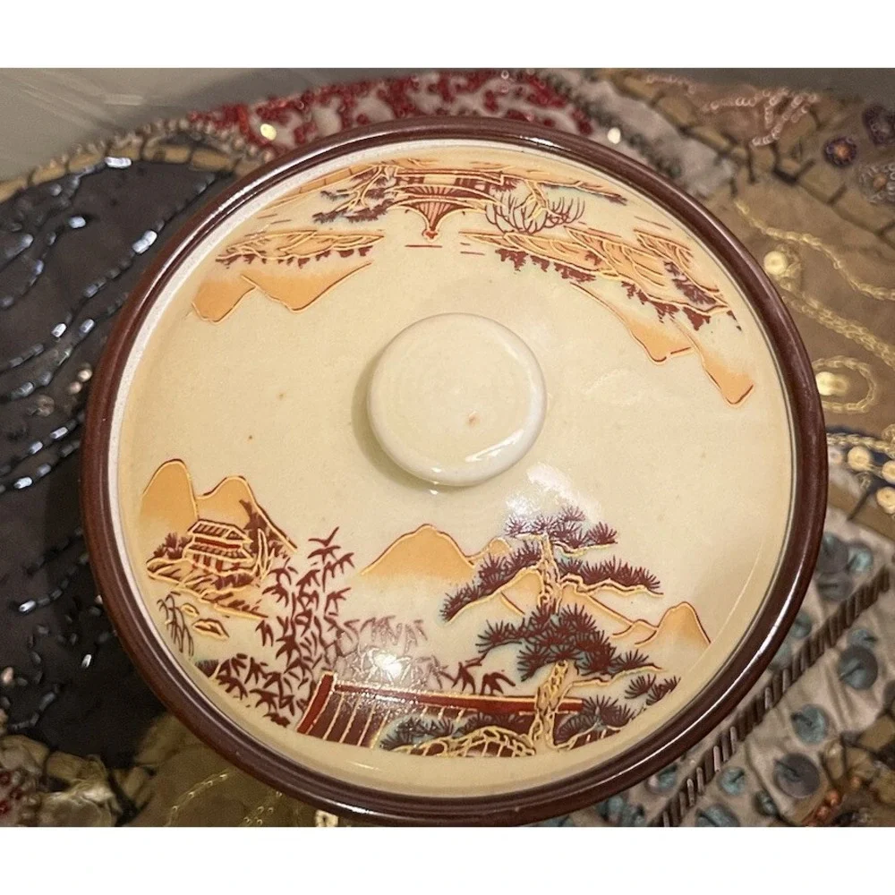 Chinese Famille Rose Porcelain Rice -‎ Tea Bowl with Lid